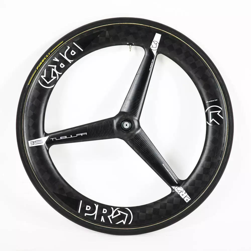 PRO TeXtreme 3-Spoke Tubular Front Wheel - Rim Brake 2 PRO TeXtreme 3-Spoke Tubular Front Wheel - Rim Brake - Billede 2