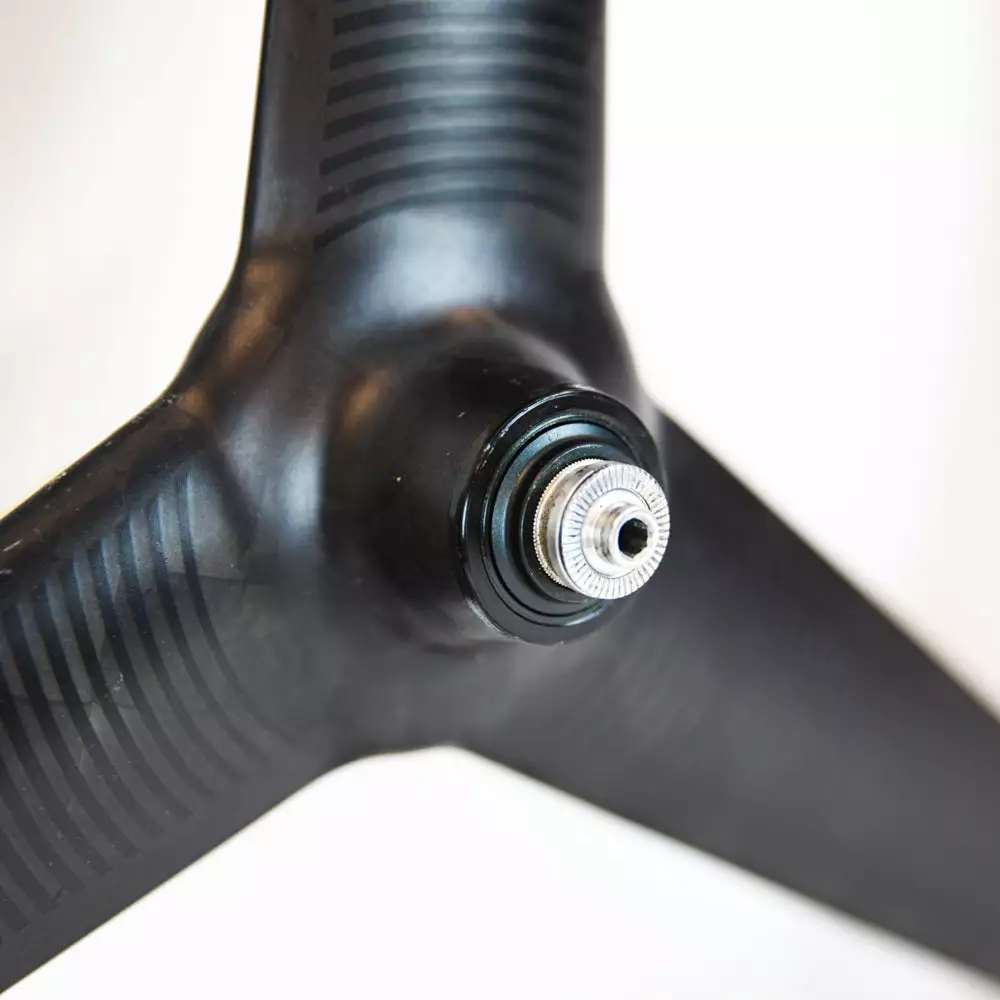 PRO TeXtreme 3-Spoke Tubular Front Wheel - Rim Brake 4 PRO TeXtreme 3-Spoke Tubular Front Wheel - Rim Brake - Billede 4