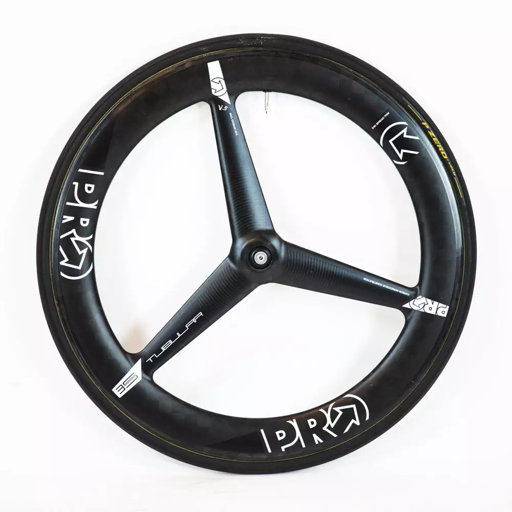 PRO TeXtreme 3-Spoke Tubular Front Wheel - Rim Brake 2 PRO TeXtreme 3-Spoke Tubular Front Wheel - Rim Brake - Billede 2