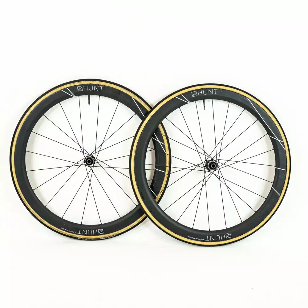 HUNT 45 Team Issue - Disc Wheelset - Tubular - Carbon #4 2 HUNT 45 Team Issue - Disc Wheelset - Tubular - Carbon #4 - Billede 2