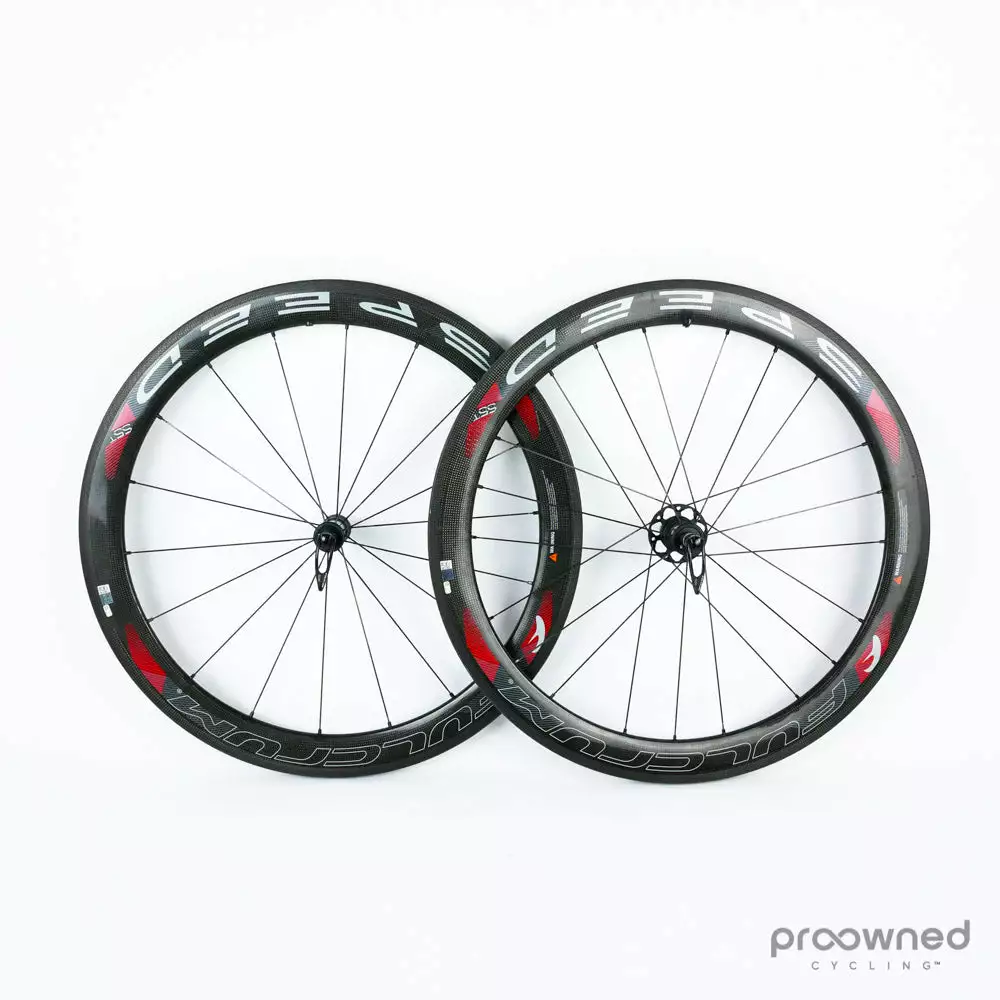Fulcrum Speed 55T Tubular Wheelset - Black/Red 2 Fulcrum Speed 55T Tubular Wheelset - Black/Red - Billede 2