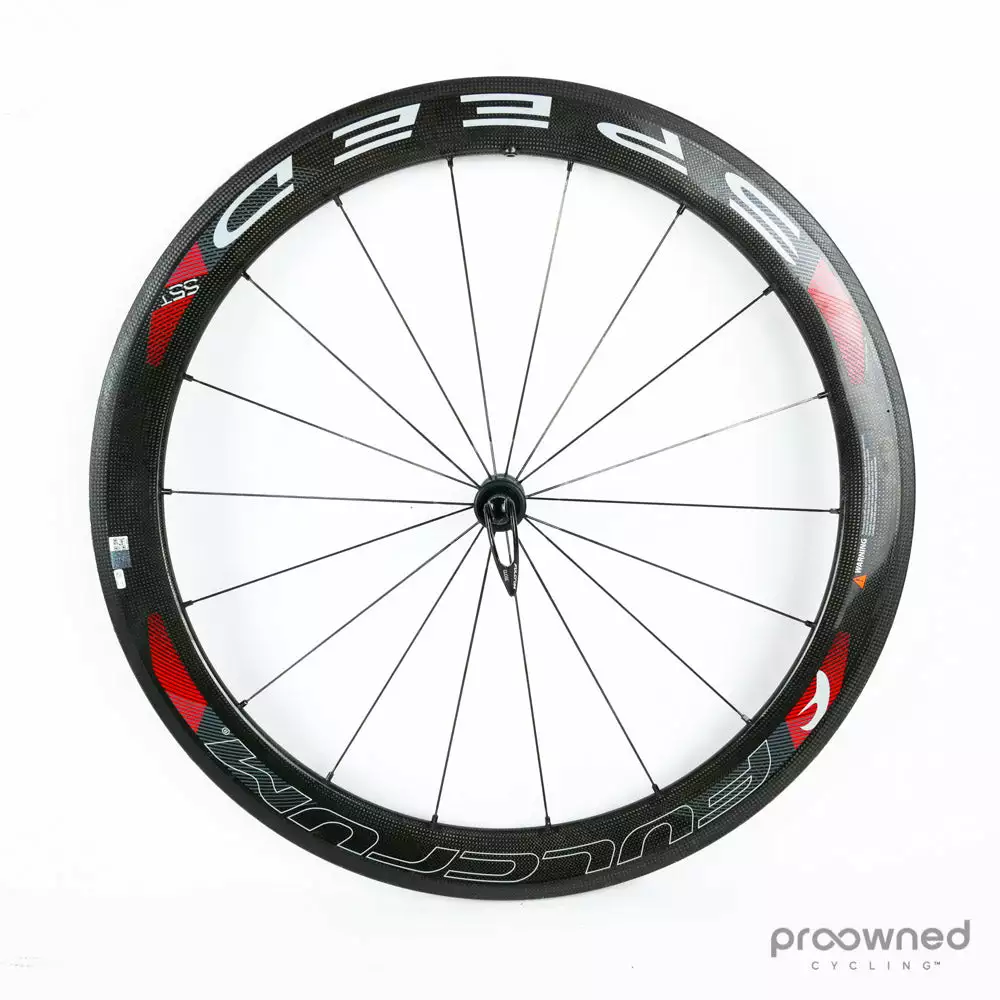 Fulcrum Speed 55T Tubular Front Wheel - Black/Red 2 Fulcrum Speed 55T Tubular Front Wheel - Black/Red - Billede 2