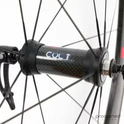 Fulcrum Speed 55T Tubular Front Wheel - Black/White -Bremser & dele Salg P1860407