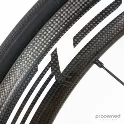 Fulcrum Speed 55T Tubular Front Wheel - Black/White -Bremser & dele Salg P1860412